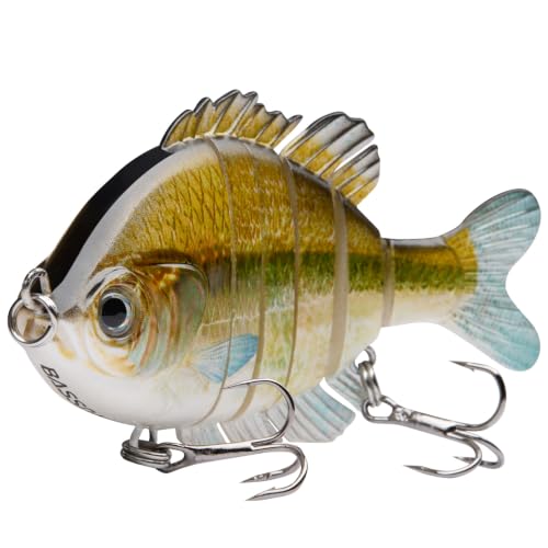 BASSDASH SwimPanfish Multi Jointed Bluegill Bass Fishing Lure Swimbaits