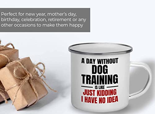 Dog Trainer Camper Mug in Use