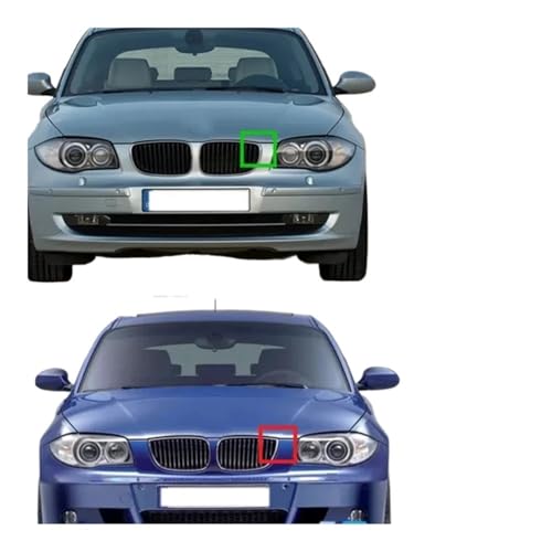 Parrilla de fibra carbono para E81 E87 E82 E88, rejilla frontal ABS duradera 2008-2011 3