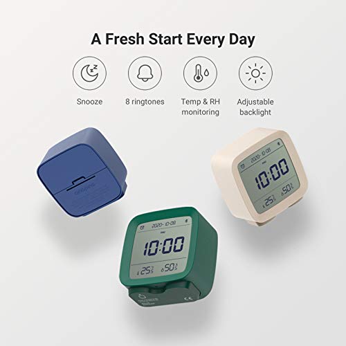 qingping Smart Bluetooth Digital Alarm Clock with Multiple Alarms, Battery Operated Small Alarm Clock with Temperature and Humidity Display for Bedroom, Easy Settings Through app - Image 2