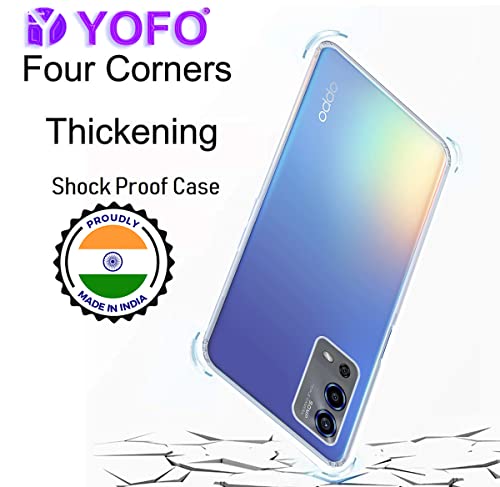Image of YOFO Back Cover for Oppo A55 4g (Silicone|Transparent|Camera Protection)