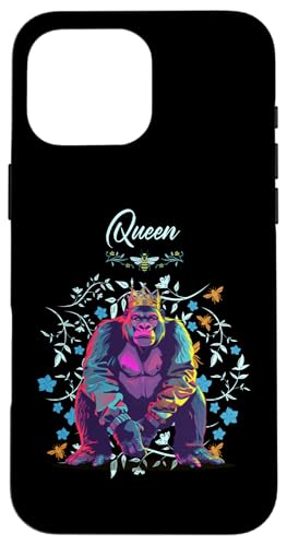 Colorful Primate Fan Women's, Girls Gorilla Cottagecore �X�}�z�P�[�X iPhone 16 Pro Max �p