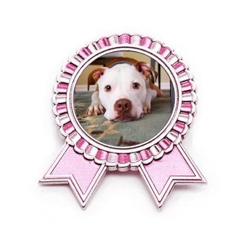 Broche bouledogue blanc en métal rose format M accessoire vêtement femme
