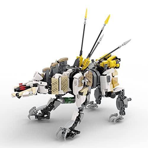 Zero Dawn Sawtooth Monster Building Set, Creative Forbidden West Combat Game Machine Beast Dinosaur Robot Figure Building Brick Model Toy, Construction Toys For Kids, Boys And Girls (1040Pcs) #TOP2