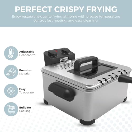 image for Alpha Living Electric Deep Fryer – 4.5L Deep Fryer with Basket with 