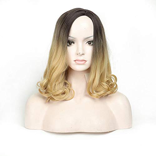 Perruque jaune en soie haute température cheveux volume naturel