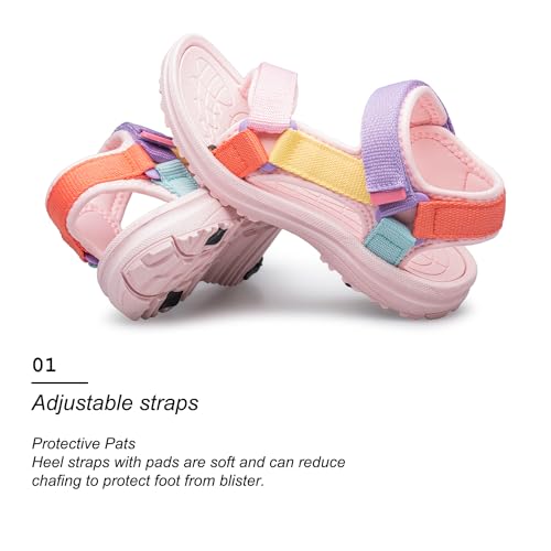 Image of vibdiv Boys Girls Sandals Open-Toe Summer Outdoor Unisex Child Sport Sandals Athletic Lightweight(Toddler /Little Kid /Big Kid)
