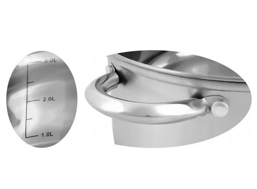 Topfset 12-teilig, Edelstahl mit Glasdeckeln, alle Herdarten, Silber | Edelstahl Kochtopf Set, Töpfe mit Glasdeckel für Induktion, Gas, Ceranfeld, Kochset 12-teilig, Silber