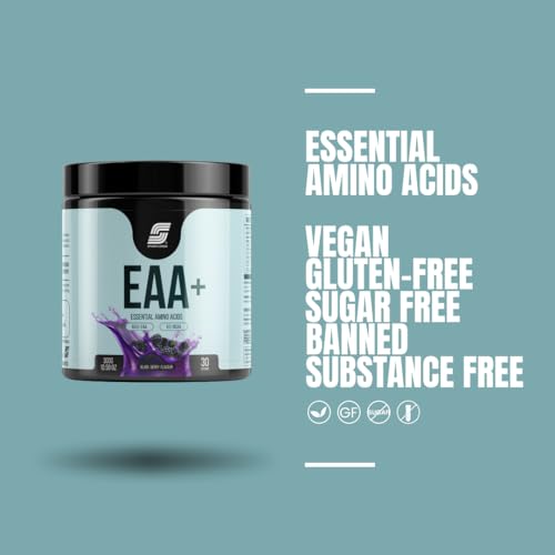 Image of Sparkfusion 8500 mg Eaa+ & 6000mg Bcaa (300 gm) Essential Amino Acids | Pre /Intra Workout and Muscle Growth & Recovery | All 9 Essential Amino Acid EAA Powder (Black Berry)