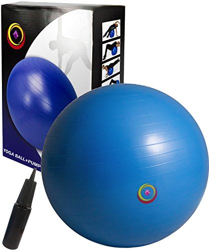 Pilates Ball - Yoga Ball - Stability Ball - Exercise Ball 65cm Balance Fitness Ball - Bonus Pump Included - Fitness Ball - Body Balance Ball - Sitting Ball - Pilates Ball