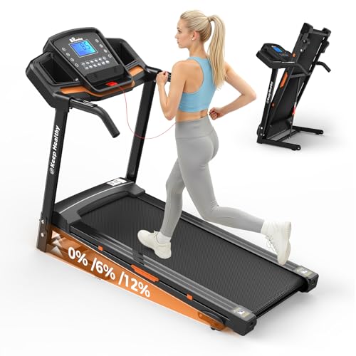 11 Best Treadmills for Bad Knees Under 1000 Dollars (2026 Guide) 16 Lastforever 3.5HP Folding Treadmill for Home, 350 lbs Capacity, Portable Treadmills with 3-Level 12% Manual Incline, Bluetooth Speaker, Shock Absorption, Quiet Motor (Black+Orange)