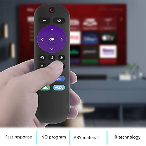 Replace Ir Remote Control Fit For Onn Roku Tv, 4K Uhd Lcd Smart Hdtv With Net-Flix Dis-Ney Hu-Lu Vu-Du Shortcut App Button Key #TOP2