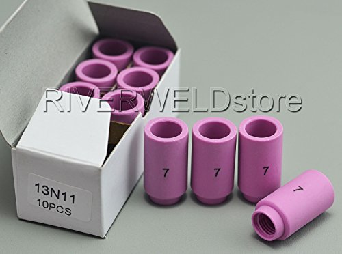 Image of RIVERWELD TIG Alumina Nozzle Ceramic Cups 13N11 7# 7 /16 inch 11.0mm 10pcs