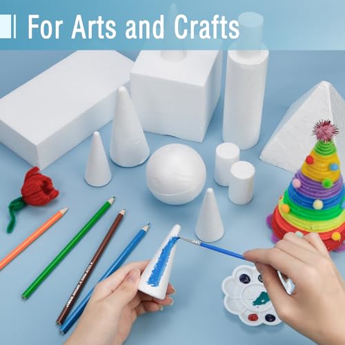 image for Pllieay 12 Pack Large Foam Blocks, 8x4x2 Inch White Foam Cubes, Polyst