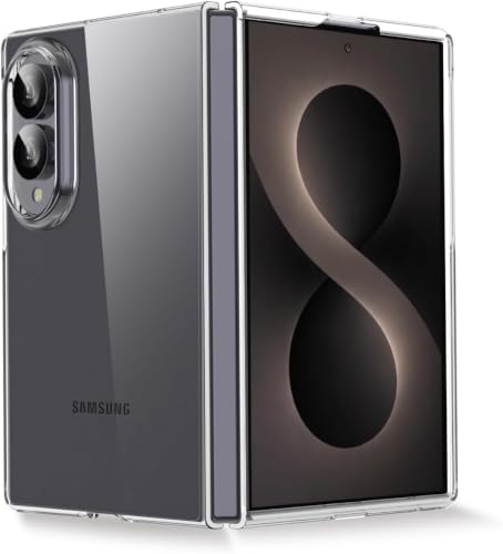 Image of TechTrendz for Samsung Galaxy Z Fold 8 Case Clear Slim Fit Anti Yellowing Lightweight Crystal Clear Ultra-Thin Hard PC Bumper Protective Shockproof Back Cover for Samsung Galaxy Z Fold 8-Transparent