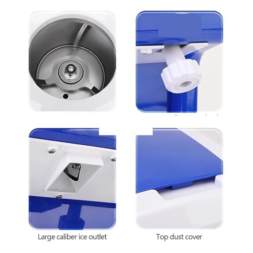 Máquina fabricadora de hielo eléctrica, trituradora para nieve, granizadora, licuadora para smoothies, máquina para conos de nieve y cubos rallados, para hogar/cocina/acampada/RV miniatura 5