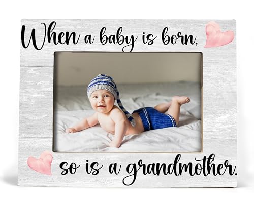 XDFVL First Time Grandma Gifts, New Grandma Gifts First Time 2025, Grandma Frame, When a Baby is Born So is a Grandmother, Picture Frame, Photo Frame 8X10