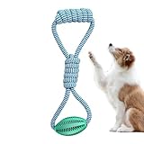 Hundespielzeug aus Seil, lindert Langeweile und reinigt die Zähne, Kauspielzeug mit Futterspender, für Welpentraining und interaktives Spiel, Seil