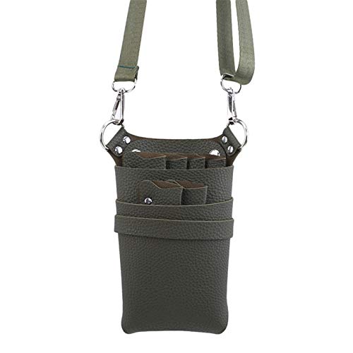Sac en cuir pour stocker la coiffure à la taille avec ceinture marron
