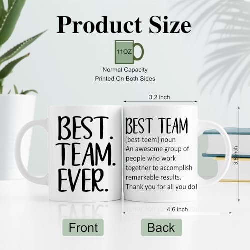 Taza de cerámica blanca 11 oz RZHV Best Team miniatura 2