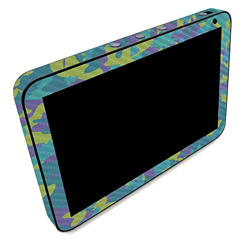 Image of MightySkins Carbon Fiber Skin Compatible with Amazon Echo Show 8 (Gen 2) - Summer Camouflage | Protective, Durable Textured Carbon Fiber Finish | Easy to Apply