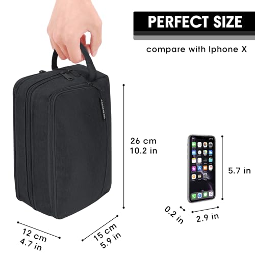 Image of WANDF Travel Toiletry Bag for Men, Small Dopp Kit for Toiletries