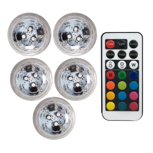 Luce Sommergibile Per Piscina - Luce Da Tè A LED Impermeabile, Mini Lampada A Batteria Senza Fiamma, Telecomando | Piscina Subacquea Spa Stagno Acquario Celebrazione Di Compleanno Cena Romantica Illum