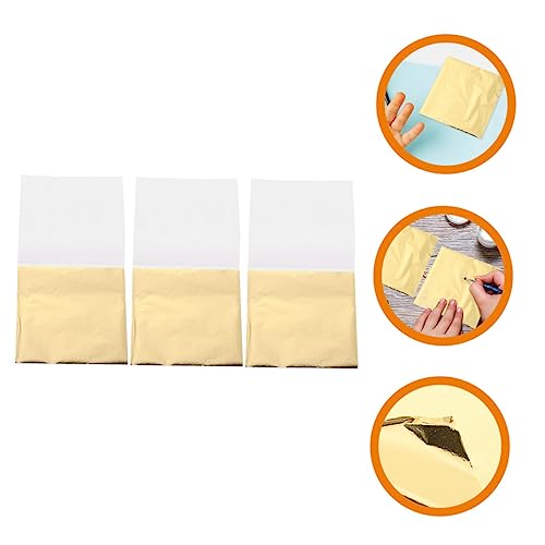 TEHAUX Flocos Dourados 200 Folhas Imitação de papel dourado folha de ouro decorativa folha de ouro a