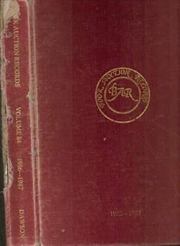 Hardcover Book Auction Records, 1986-87 Book