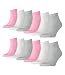 Produktbild PUMA 12 Paar Unisex Quarter Socken Sneaker Gr. 35-49 für Damen Herren Füßlinge, Socken & Strümpfe:35-38, Farbe:395 - prism pink
