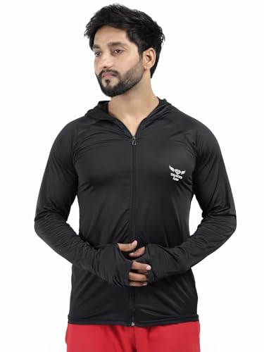 Image of Diamond Fashion Men's Gym Hoodie Jacket | Lightweight Stretchable Activewear for Workout, Running & Fitness | Quick Dry Full Zip Sports Hoodie for Men