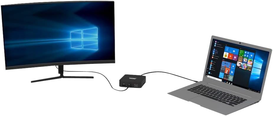 Port Connect Type-C 2 x 4k Display Travel Docking Station. Supports PXE Boot, 85w Power Distribution and Allows Connection of up to 10 Different peripherals.