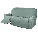 NON SLIP: Mühelos für die Installation (Fotos auf der Verkaufsseite), mit dicken elastischen Schlaufen genäht, um die Unterkanten abzudecken. Sie müssen nach dem Sitzen keine Einstellungen vornehmen. Empfohlen für Leder- und Stoffsofas.