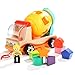 TOP BRIGHT Shape Sorter Toys for Toddlers - Dump Trucks Wooden Toys for 2 3 Year Old Preschool Boys Girls Gifts
