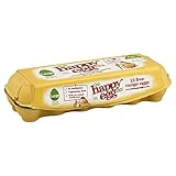 The Happy Egg Co. Large Brown Organic Free Range Eggs, Grade A Eggs, 12 Count