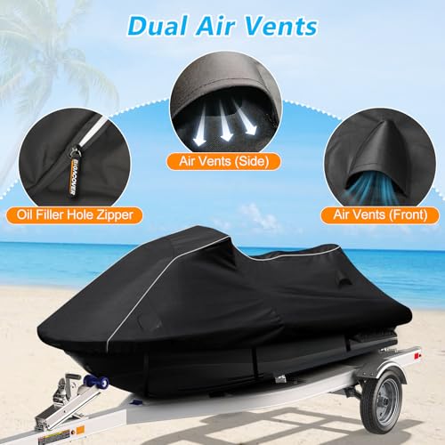 BIGACOVER Waterproof Jet Ski Cover for Yamaha VX Deluxe, VX Sport 2005-2009 by BIGACOVER - Used condition - Image 4