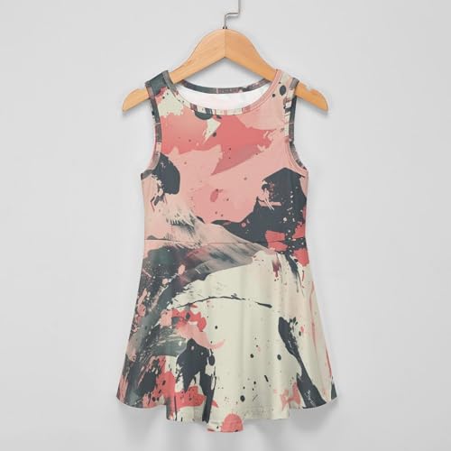 Pink Camouflage MilitaryChildren's Sleeveless Dress, Suitable for Travel and Home120CM3