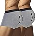 ARIUS Pack 2 Calzoncillos Boxer con Relleno Trasero para Aumentar el Volumen y tamaño de glúteos y Levantar. Los 2 Iguales en Color Gris - Push up y Relleno de Nalgas (XL)