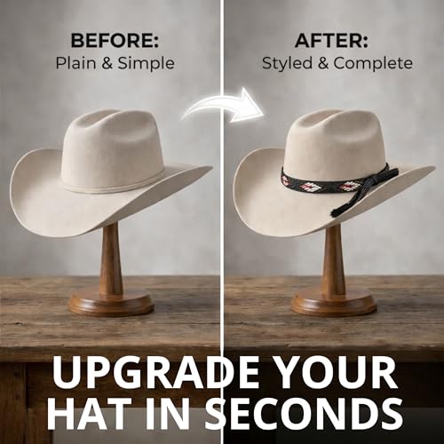 Image of Gamboa 100% Natural Horsehair Hat Bands for Cowboy and Panama Hats for Men and Women Western Hat Bands