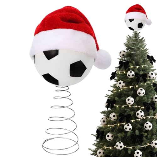Decoración para árbol de Navidad, de sombrero de fútbol americano, decoración de invierno, sombreros de Papá Noel, decoración navideña para estudio, guardería, puerta, sala de estar