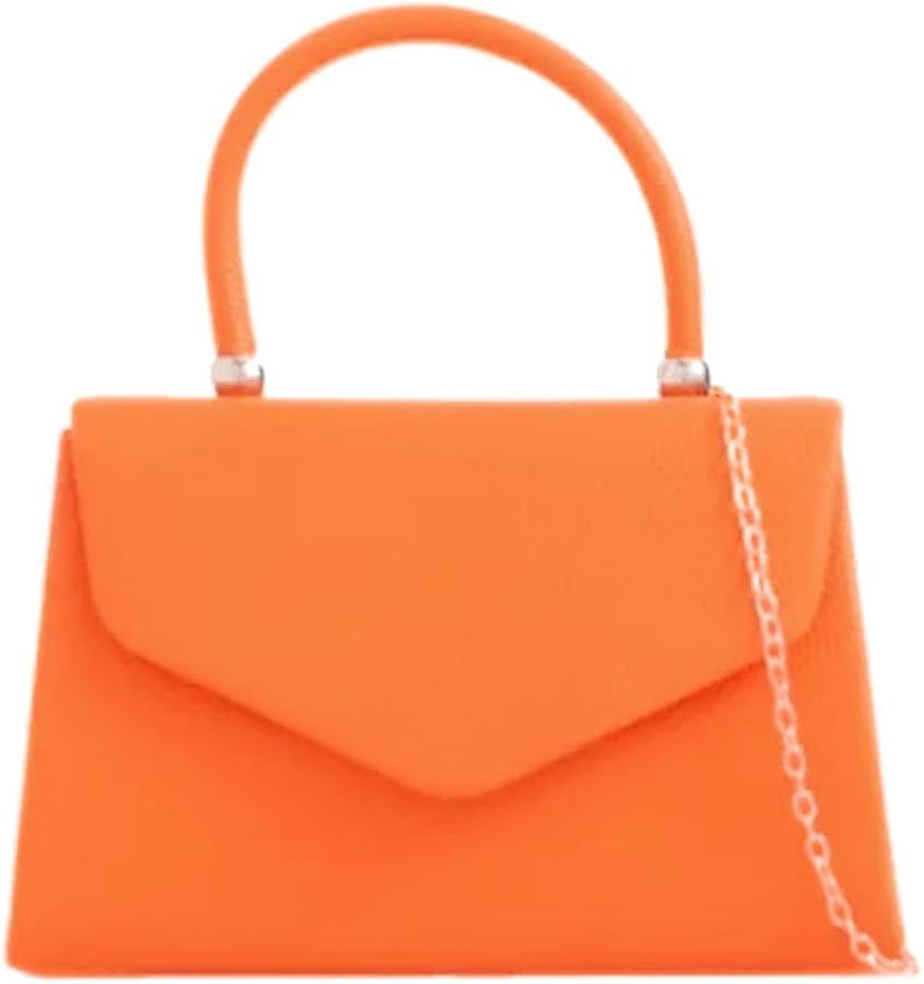 Sac à main style cabas en simili-cuir bicolore blanc et orange