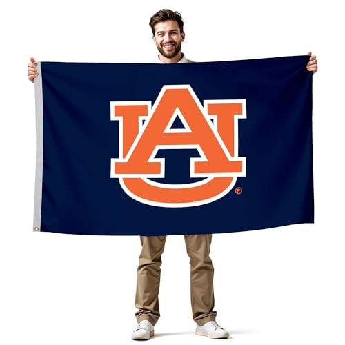 Auburn Tigers College Sports Printed Flag - NCAA Licensed - Nylon - School Banner (Blue) (3 x 5)