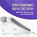 Magic Wand Massager Vibration, Christmas Gift for Women Men, Cordless Electric Back Massager, Portable 5 Speeds Deep Tissue vibrator Personal Wand Massager for Relaxation,Sports Recovery, White