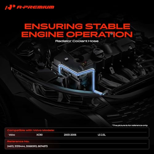 A-Premium Upper Radiator Coolant Hose Compatible with Volvo XC90 2003 2004 2005 2006 2.5L by A-Premium - Used condition - Image 2