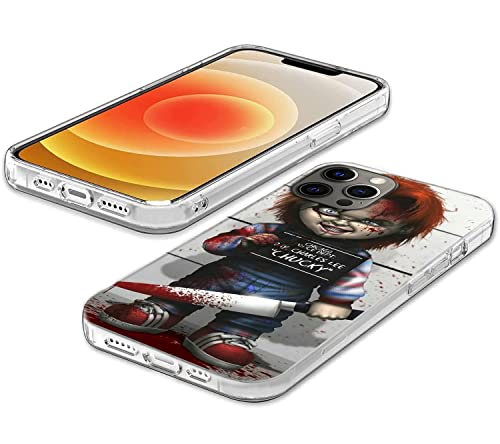Maodege Compatible With Iphone 11 Case Horror Film Scary Chucky Bloody Killer Soft & Flexiable Slim Print Transparent Tpu Protective Phone Case Cover #TOP2