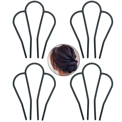 Kukiwhy 4 Pack Vintage Hair Side Combs Alloy Black Hair Tools Hair Combs for Pan Hair Tool Ball Hair Fork French Braided Work Party Gifts for Women and Girls