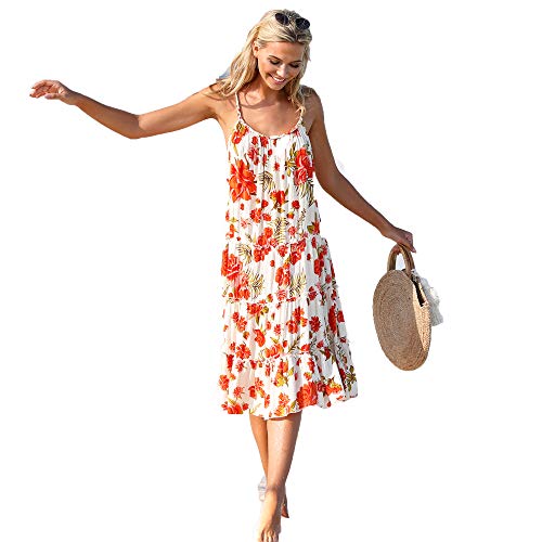 Preisvergleich Produktbild Kurzes Kleid mit geflochtenen Trägern - 024498,ALTWEISS,XS