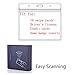 10 Packs Extra Thick Horizontal ID Card Name Tag Badge Holder with Waterproof Type Resealable Zip (3.74x2.36 Inches)