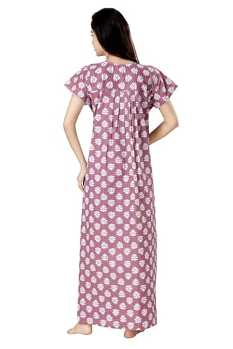 Image of Soulemo Women's Pure Cotton Floor Length Nighty 1682