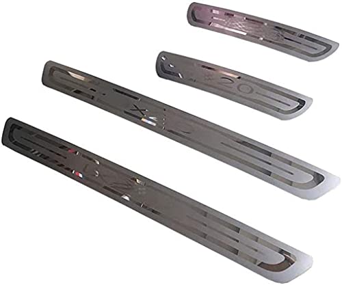 4 Pezzi Auto Acciaio Inox Soglia Porta Battitacco